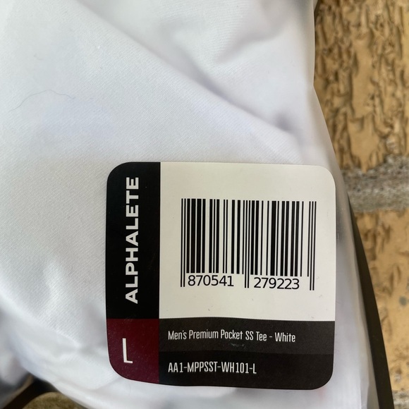 Alphalete Evo Pocket Tee - White Men’s Large - Picture 8 of 10